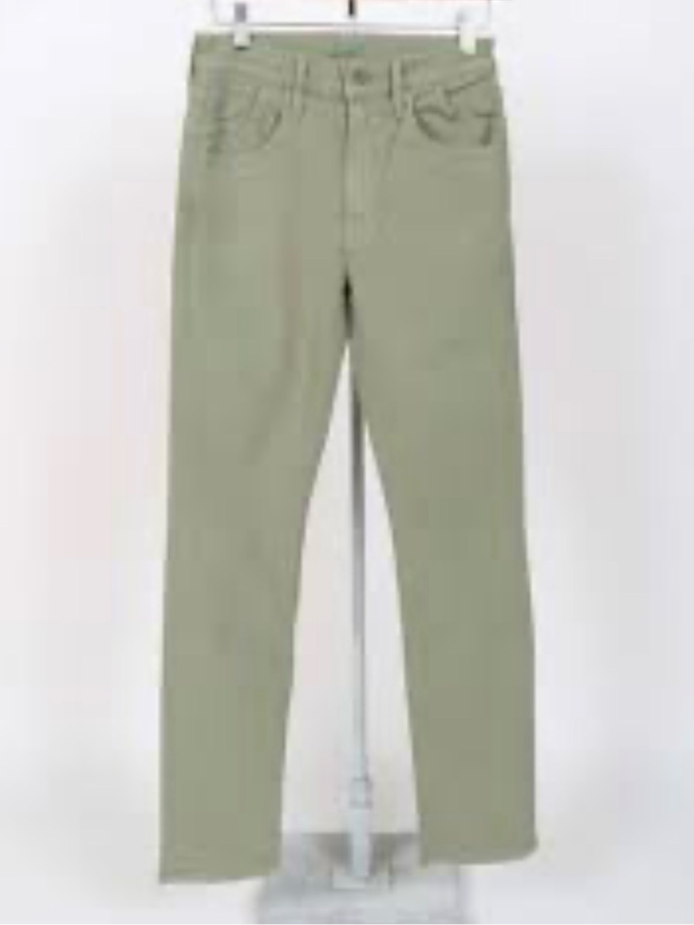 MOTHER Slim Straight Pants in Olive Green
